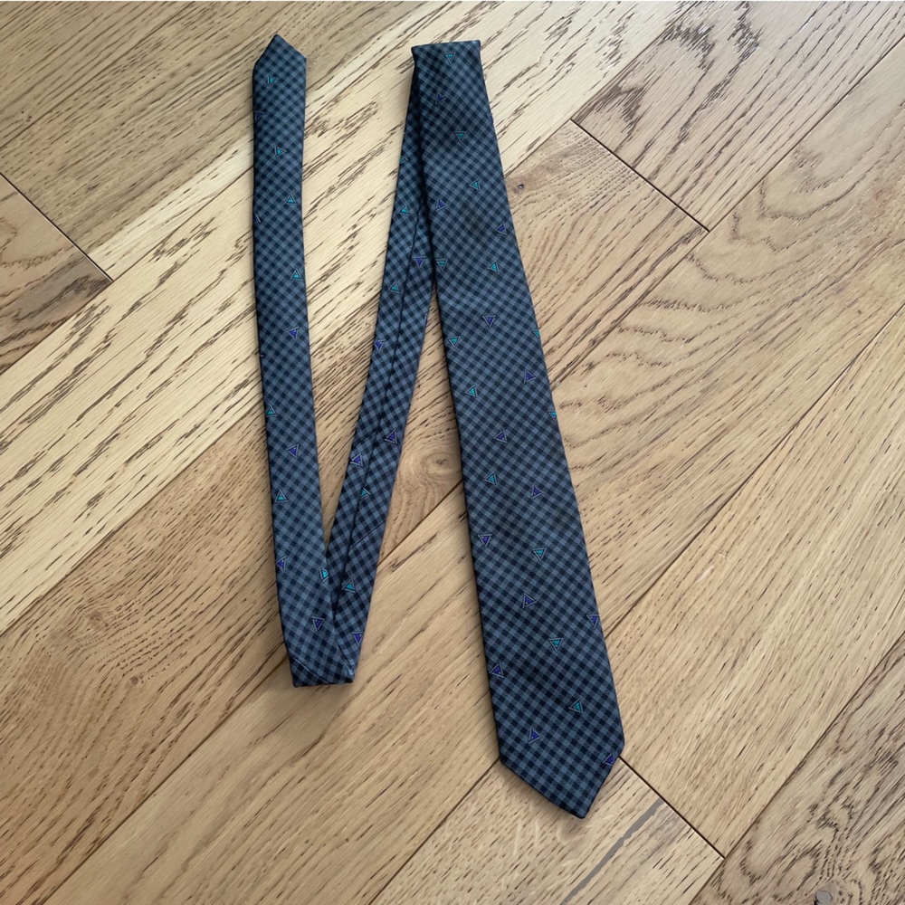 Vtg Christian Dior Monsieur Triangle Tie - Picture 4 of 6